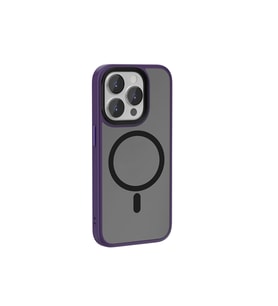 Vendas iPhone 15 Pro Uyumlu Felix Serisi Magsafe Şarj Özellikli Kamera Korumalı Mat Drop Magic Silikon Kılıf (Mor)