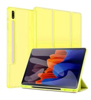 Samsung Galaxy Tab S7 FE / S7 Plus S8 Plus 12.4" Kılıf Kalem Bölmeli Smart Case  (Sarı)