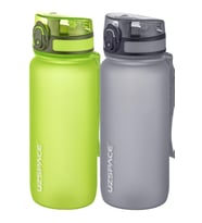 Uzspace 2'li Tritan Matara Seti 650 ml 14 Farklı Renk Seçeneği FiftyFifty (Yeşil-Grı)