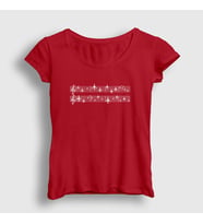 Presmono Kadın Sarı Music Pilot Airplane Uçak T-Shirt 408593tt (Kırmızı)