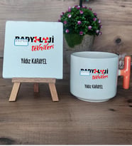 Radyoloji Teknikeri Hediye Seti Kupa Bardak T Kulplu ve Dekoratif Taş Radyoloji Teknikerine Hediye (Model 7)