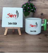 Savcı Hediye Seti Kupa Bardak T Kulplu ve Dekoratif Taş Savcılar Günü Hediyesi (Model 8)