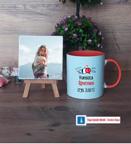 Fransızca Öğretmeni Fotoğraflı Dekoratif Taş, Kupa Bardak Beyaz Hediye Öğretmenler Günü Hediyesi (Model 13)