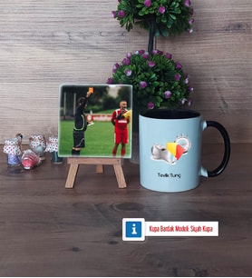 Hakem Fotoğraflı Dekoratif Taş, Kupa Bardak Beyaz Hediye (Model 11)