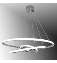 TT300-3 KR TT Aydınlatma Halka 3 lü Krom Kaplama Led Avize (Sarı)