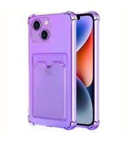 Microsonic Apple iPhone 15 Plus Card Slot Shock Kılıf Füme (Lila)
