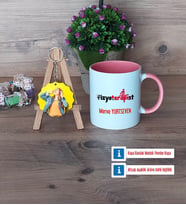Fizyoterapist Kupa Bardak Beyaz ve Fotoğraflı Ahşap Anahtarlık Hediye Fizyoterapistler Günü Hediyesi (Model 6)