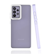 Samsung Galaxy A52 Kılıf Koruyucu Mat Mima Kapak (Lila)