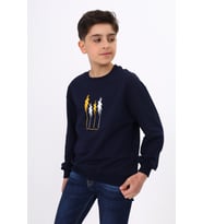 Toontoy Erkek Çocuk Baskılı Sweatshirt (Lacivert)