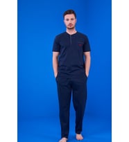 Pjs 23325 Erkek Patlı Şortlu Pijama Takım 3'Lü (Bordo)
