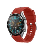 Huawei Watch 3 Elite-Classic 46mm-Watch 3 Pro-Elite 22mm Uyumlu NovaGT Supreme Silikon Kordon (Koyu Kırmızı)