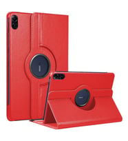 Microsonic Honor Pad X9 Kılıf 360 Rotating Stand Deri Siyah (Kırmızı)
