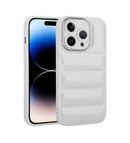 iPhone 14 Pro Kılıf Kamera Korumalı Parlak Airbag'li Galya Kılıf (Beyaz)