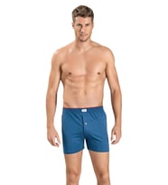 Jiber Erkek Havlu Kemer Pamuklu Boxer 127 - 9 Adet  (İndigo)