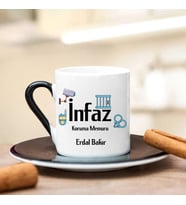 İnfaz Koruma Memuru Türk Kahvesi Fincanı (Siyah)