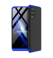 Oppo A54 4G Kılıf Kamera Korumalı 360 Tam Koruma Ays (Siyah-Mavi)