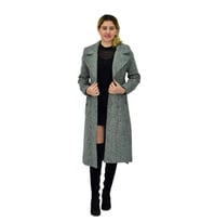 Kadın Pıtırcık Uzun Kaşe Kaban BGL-ST04121 (Yeşil)