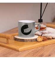 Seraclass Kedi Tasarımlı Renkli Nescafe Fincanları 220 ML (Gümüş)