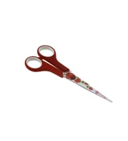 6x17cm Makas Çiçekli (Kırmızı)