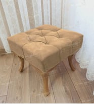 Kapitoneli Makyaj Pufu Ayak Ucu Puf Gold Ayak (45*45) (Vizon)