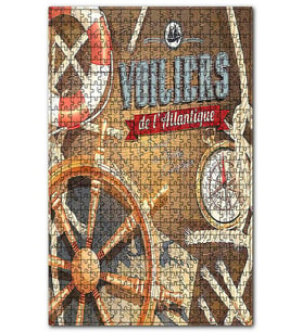 Cakapuzzle Atlantik Yelkenli Teknesi Seyhat Görseli Puzzle Yapboz MDF (Ahşap) (1000 Parça)