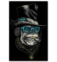 Cakapuzzle Altın Dişli ve Zincir Kolyeli Maymun Puzzle Yapboz MDF (Ahşap) (500 Parça)