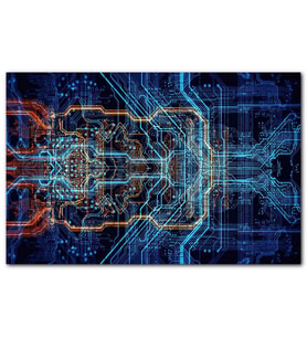 Cakapuzzle Anakart Üzerinde Veriyolları Puzzle Yapboz MDF (Ahşap) (500 Parça)