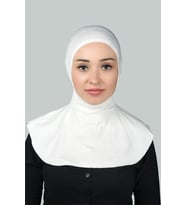 Kadın Tesettür Pratik Boyunluklu Hijab - Sporcu Bone (Ekru)