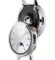 Huawei Watch GT 5 41mm 2li Set Silikon Parlak Renkli Ekran Koruyuculu Kasa Koruy (Gümüş)