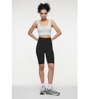 Mistirik Jerovin Model Toparlayıcı Örme Seamless Push Up Etkili Kısa Şort (Siyah)