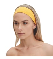 Spor Saç Bantları - Elastik Kaymaz İnce Saç Ter Kafa Bandı Bandana, Kadın & Erkek Koşu Fitness Yoga Pilates Makyaj Yüz Yıkama Atletik Egzersiz Saç Bandı (Sarı)