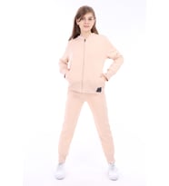Toontoy Kız Çocuk Baskılı Eşofman Takım (Bej)