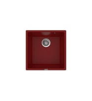 POLEX Cristalüx Granit Evye P-X40 Tezgah Altı Ve Tezgah Üstü Kare Mutfak Evyesi 53,8x44cm (Bordo)