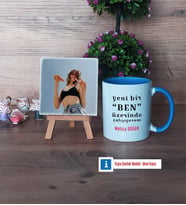 Motto Yeni Bir Ben Fotoğraflı Dekoratif Taş, Kupa Bardak Beyaz Hediye (Model 4)