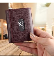 My Valice Unisex Hakiki Deri Cüzdan ve Kartlık 1819 (Bordo)