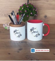 İsme Özel Doğum Günü Hediyesi Kalemlik, Kupa Bardak T Kişiye Özel Hediye (Model 5)