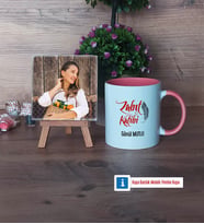 Zabıt Katibi Fotoğraflı Dekoratif Taş, Kupa Bardak Beyaz Hediye (Model 6)