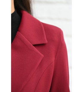 Kadın Astarlı Blazer Ceket 0101-22 (Bordo)