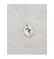 Doğum Çiçeği Kolye, Birth Flower Necklase (Nisan - April) (Gold)