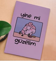 BK Gift Esprili Tasarım Serisi Sert Kapaklı Lila Defter, Arkadaşa Hediye, Yeni İş Hediyesi, Doğum Günü Hediyesi, Anı Defteri (Model 6)
