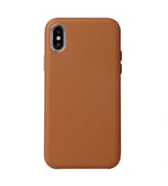Apple iPhone XS Kılıf Zore Eyzi Kadife İç Yüzey Suni Deri Kılıf (Kahverengi)