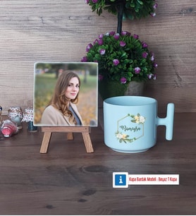 Doğum Günü Hediyesi Fotoğraflı Dekoratif Taş, Kupa Bardak Beyaz Hediye (Model 12)
