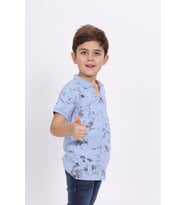 Toontoy Erkek Çocuk Desenli Tişört (Mavi)