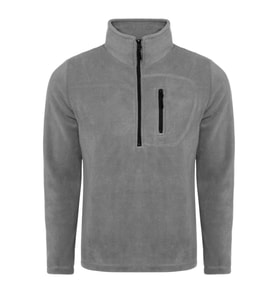 Genıus Store Erkek Polar Yarım Fermuarlı Tactical Fleece (Gri)