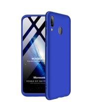 Microsonic Samsung Galaxy M10s Kılıf Double Dip 360 Protective (Mavi)