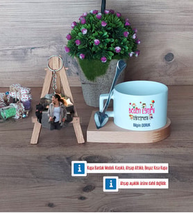 Beden Eğitimi Öğretmeni Kupa Bardak Beyaz ve Fotoğraflı Ahşap Anahtarlık Hediye (Model 8)