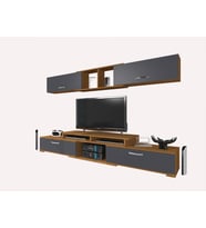 Decoraktiv Flex 5130 Mdf Tv Ünitesi Tv Sehpası (Antrasit - Ceviz)