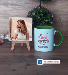 Edebiyat Öğretmeni Fotoğraflı Dekoratif Taş, Kupa Bardak Beyaz Hediye (Model 14)