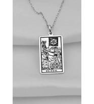925 Ayar Gümüş Tarot (the Death) Ölüm Kolye (Gümüş)