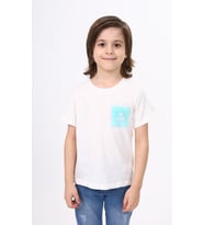 Toontoy Erkek Çocuk Nakışlı Tişört (Ekru)
